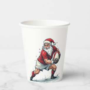 Weihnachts Fantasy Football Spiel Weihnachtsmann Pappbecher