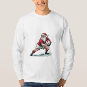 Weihnachts Fantasy Football Spiel Weihnachtsmann T-Shirt