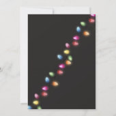 Weihnachts-farbene Lichter Weihnachten Party Einla Einladung (Rückseite)
