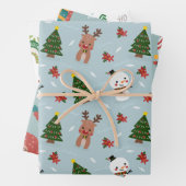 Weihnachts farbenfrohe Dekorpapier Geschenkpapier Set (Beispiel)