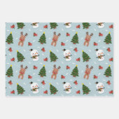 Weihnachts farbenfrohe Dekorpapier Geschenkpapier Set (Vorderseite)