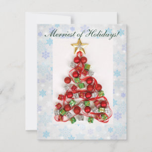 Weihnachts-Farbenfrohe Mini-Ornament Flat Holiday  Feiertagskarte