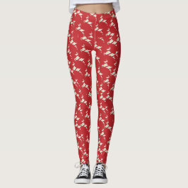 Weihnachts-farbenfrohe Rentierferien Leggings
