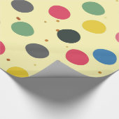 Weihnachts-farbige Kreise Muster Geschenkpapier (Ecke)