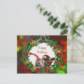 Weihnachts-farbige Kruste Postkarte (Stehend Vorderseite)