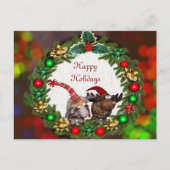 Weihnachts-farbige Kruste Postkarte (Vorderseite)