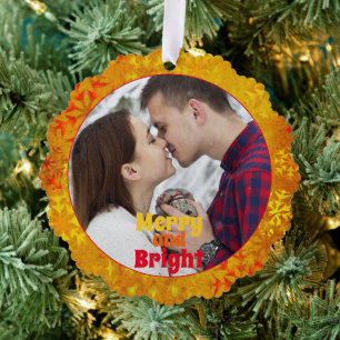 Weihnachts-farbige Schneeflocken Fotovorlage Ornament Karte