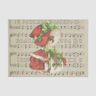 Weihnachts-Fashion Music Sheet Decoupage Seidenpapier