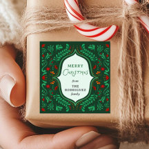 Weihnachts-Favor-Sticker Fiesta