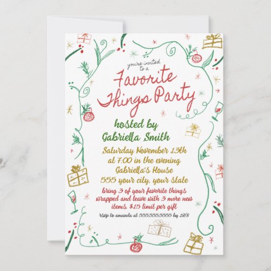 Weihnachts-Favoritentreffen Einladung (Vorderseite)