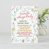 Weihnachts-Favoritentreffen Einladung (Stehend Vorderseite)