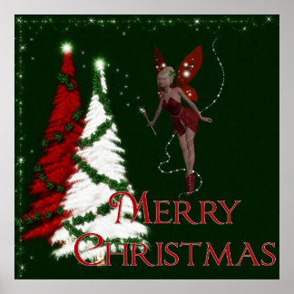 Weihnachts-Fee 3 - Frohe Weihnachtsdrucke Poster