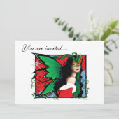 Weihnachts-Fee Einladung (Stehend Vorderseite)