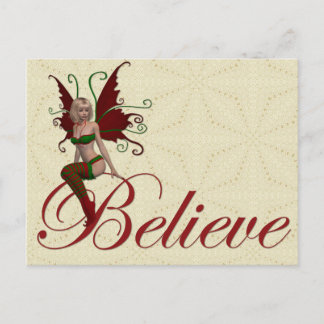 Weihnachts-Fee glaubt Design1 Weihnachtspostkarte Feiertagspostkarte