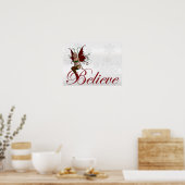Weihnachts-Fee glaubt Design 1 Fantasy Print Poster (Küche)