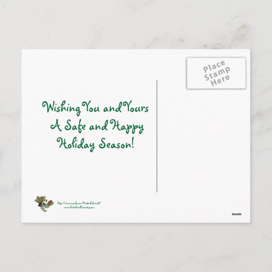 Weihnachts-Fee und Eichhörnchen-Geschenk Postkarte (Rückseite)