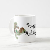 Weihnachts-Fee und Eichhörnchen Geschenk Tasse (Vorderseite Links)