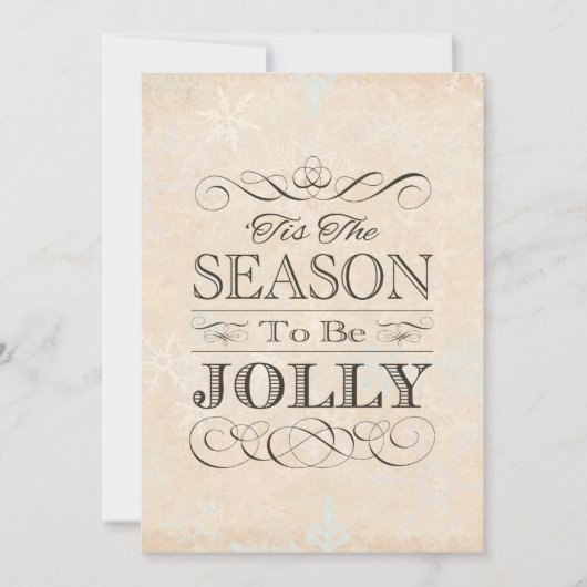 Weihnachts-Feier Die Jahreszeit zum Jolly Einladung (Vorderseite)