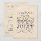 Weihnachts-Feier Die Jahreszeit zum Jolly Einladung (Vorne/Hinten)
