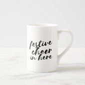 Weihnachts-Feier in Hier Knochen-China-Tasse Porzellantasse (Rechts)