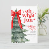 Weihnachts-Feier Oh, was Spaß Einladung (Stehend Vorderseite)