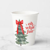 Weihnachts-Feier Oh, was Spaß Pappbecher (Vorderseite)