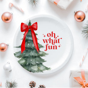 Weihnachts-Feier Oh, was Spaß Pappteller