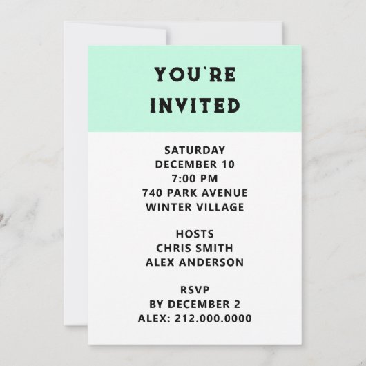 Weihnachts-Feier Open House Einladung (Rückseite)