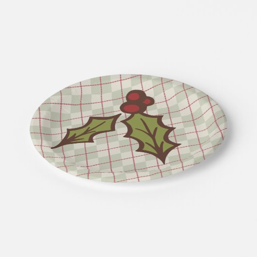 Weihnachts-Feierabendessen Teller (Schrägansicht)