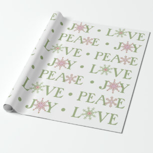 Weihnachts-Feierliche Freude Liebe Typografie Geschenkpapier