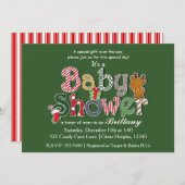 Weihnachts-Feiertag BABY SHOWER Einladungen (Vorne/Hinten)