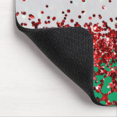 Weihnachts-Feiertag Custom Leopard Glitzer Mousepad (Ecke)