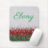 Weihnachts-Feiertag Custom Leopard Glitzer Mousepad (Mit Mouse)