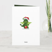 Weihnachts-Feiertag Dragon Fantasie hinzufügen Mes Karte (Rückseite)