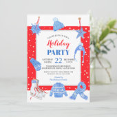 Weihnachts-Feiertag Es ist kalt draußen Einladung (Stehend Vorderseite)