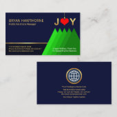 Weihnachts-Feiertag Grüße Gründungseigentümer Visitenkarte (Vorne/Hinten)