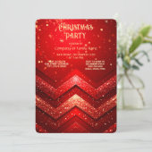 Weihnachts-Feiertag im Roten Dekor - Weihnachtsfei Einladung (Stehend Vorderseite)