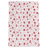 Weihnachts-Feiertage Elegant Mittlere Geschenktüte (Rückseite)