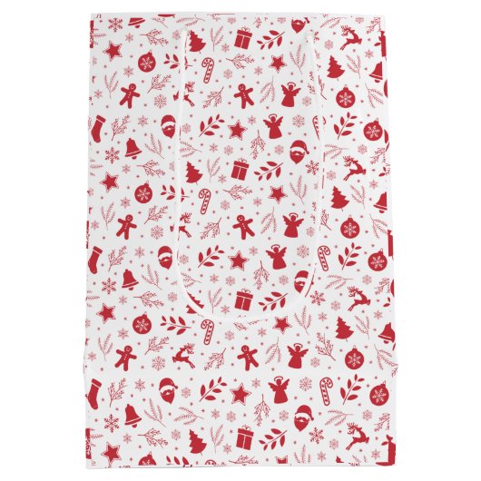 Weihnachts-Feiertage Elegant Mittlere Geschenktüte (Rückseite)