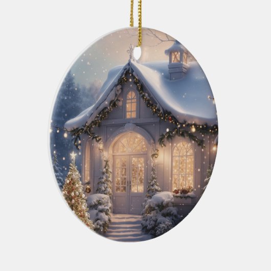 Weihnachts-Feiertage Keramik Ornament (Rechts)