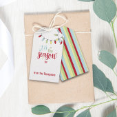 Weihnachts-Feiertage Lichter der Saison Geschenkanhänger