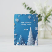Weihnachts-Feiertage Postkarte (Stehend Vorderseite)