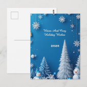 Weihnachts-Feiertage Postkarte (Vorne/Hinten)