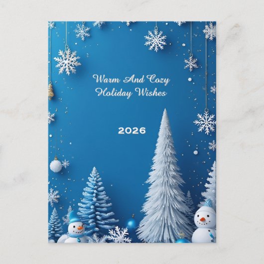 Weihnachts-Feiertage Postkarte (Vorderseite)