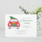 Weihnachts-Feiertage-Script-Party Einladung (Stehend Vorderseite)