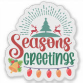 Weihnachts-Feiertage-Sticker Aufkleber (Vorderseite)