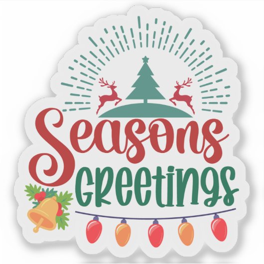 Weihnachts-Feiertage-Sticker Aufkleber (Vorderseite)