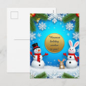 Weihnachts-Feiertage-Szene Feiertagspostkarte (Vorne/Hinten)