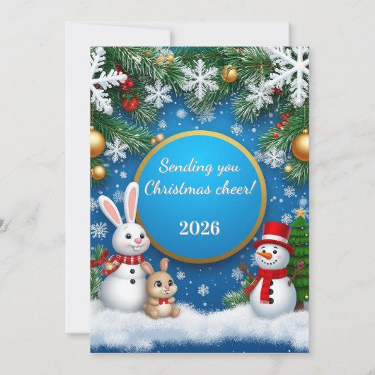 Weihnachts-Feiertage-Szene Karte (Vorderseite)