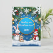 Weihnachts-Feiertage-Szene Karte (Stehend Vorderseite)